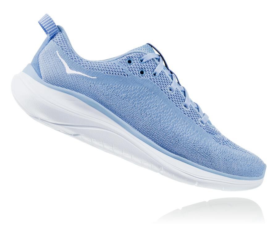 Zapatillas Running Hoka One One Mujer - Hupana Flow - Azules/Blancas - FEU104385